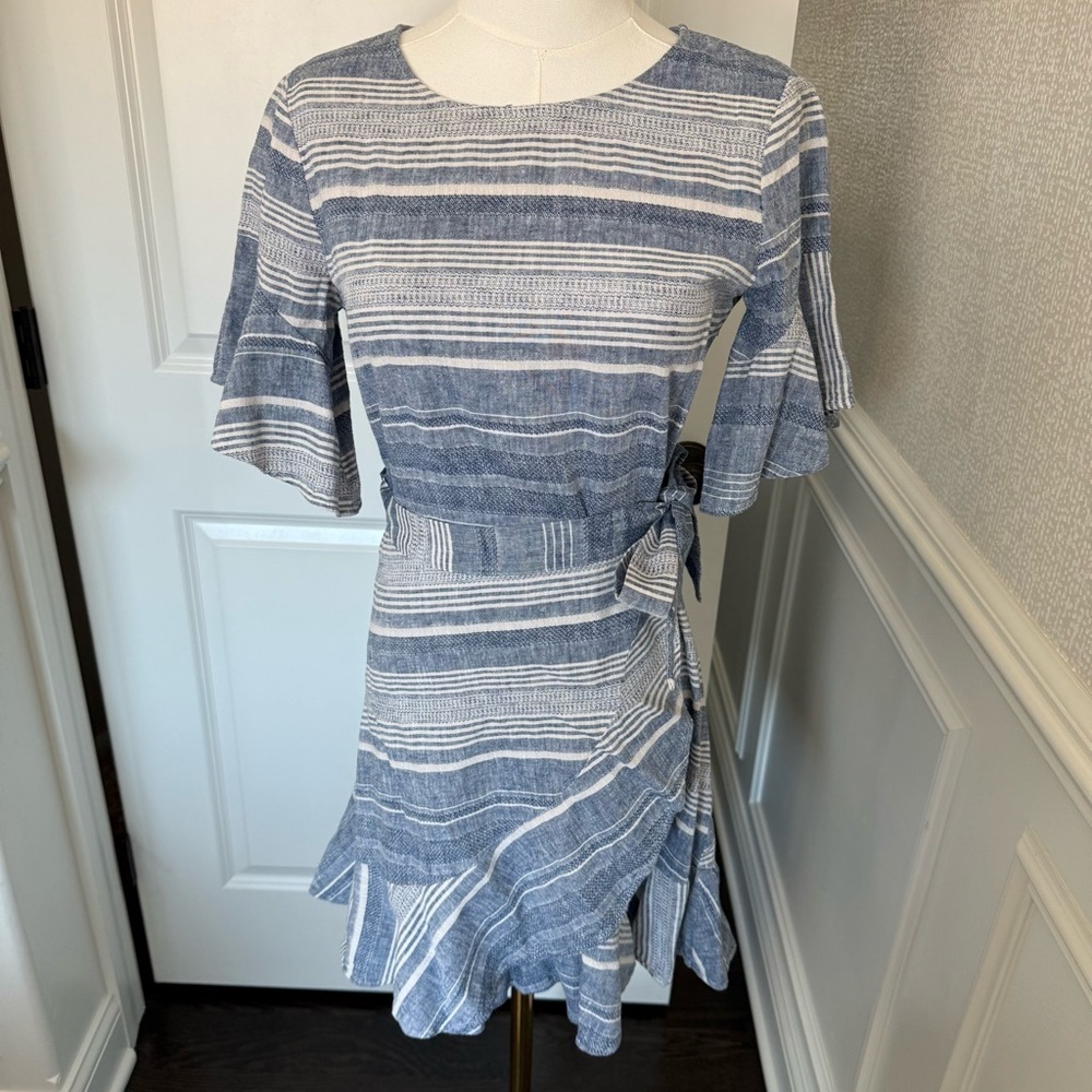 Express Blue and White Striped Mini Women’s Dress XS - Picture 3 of 9